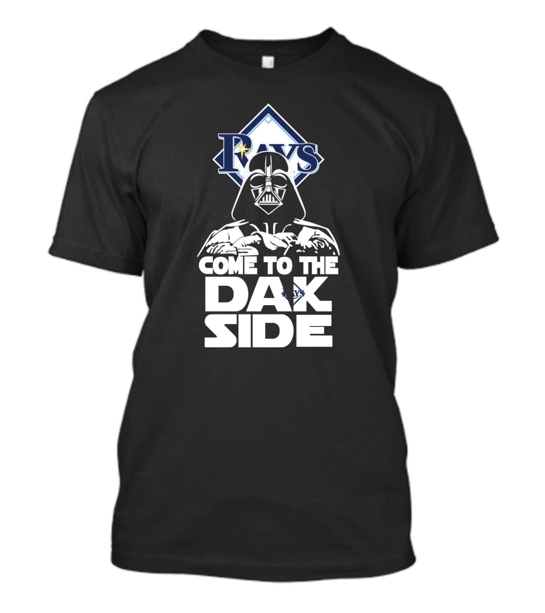 Rays Logo With Darth Vader Come To The Dark Side T-Shirt
