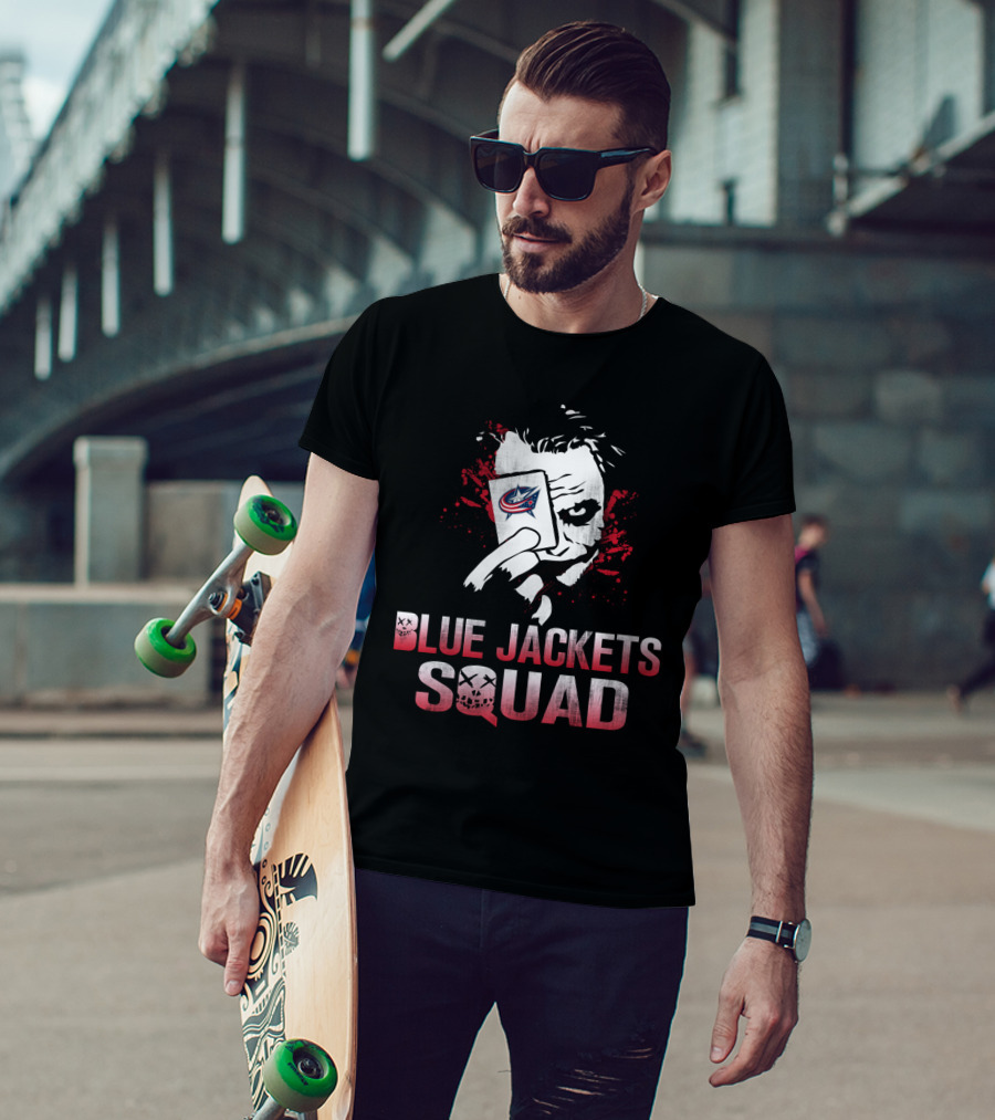 Blue Jackets Squad Joker Card Fan Tribute T-Shirt
