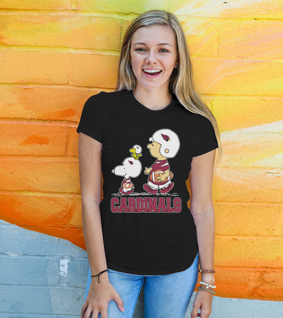 Cardinals Snoopy Fans Arizona Football Team Peanuts Characters T-Shirt