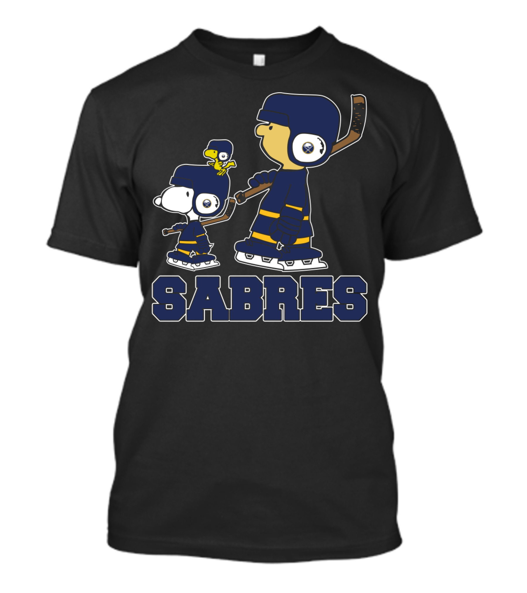 Snoopy Woodstock Buffalo Sabres Hockey Fans T-Shirt