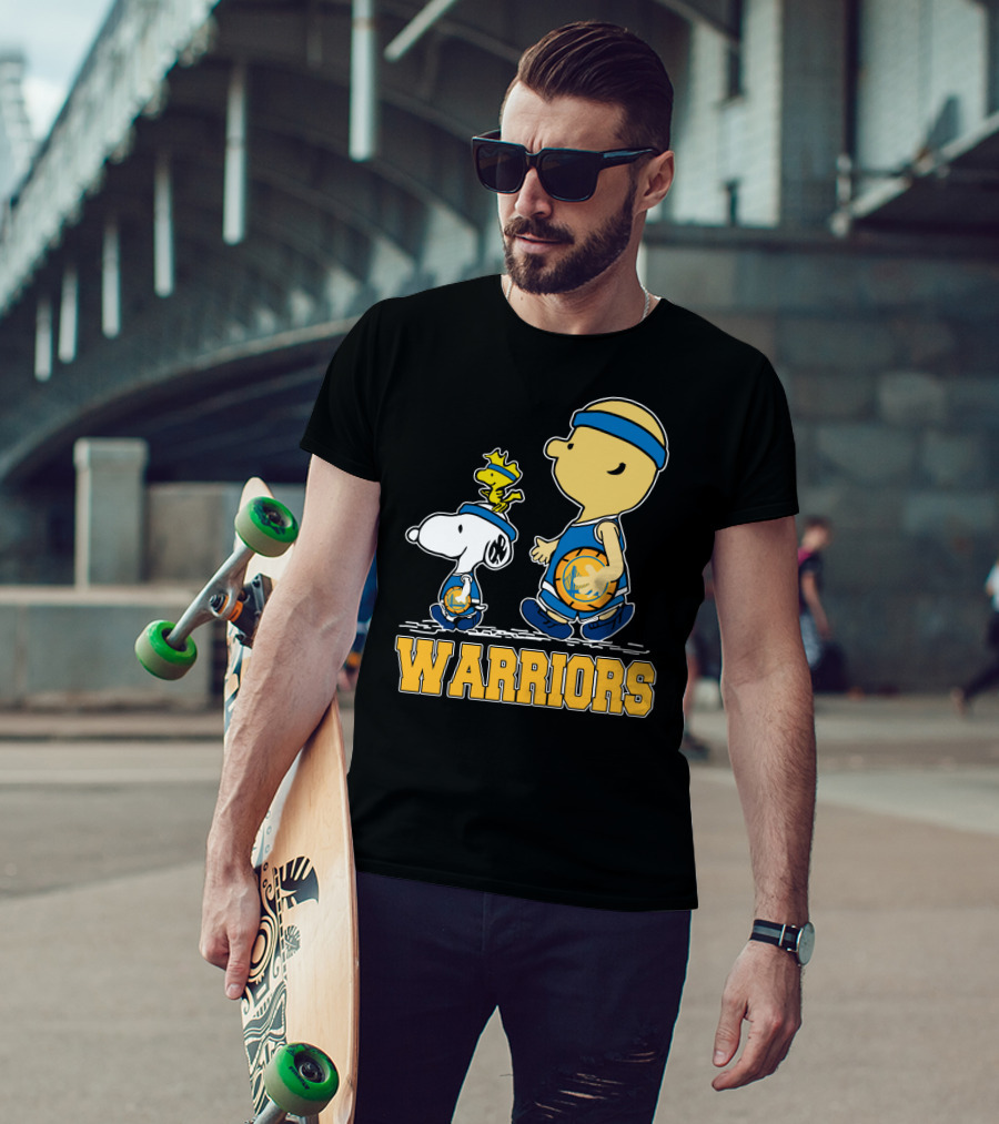 Snoopy And Friends Golden State Warriors Basketball Fans T-Shirt