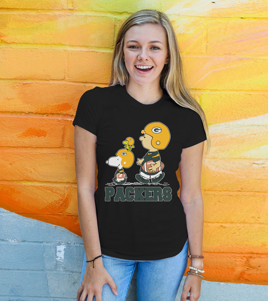Packers Snoopy And Woodstock Football Fans T-Shirt