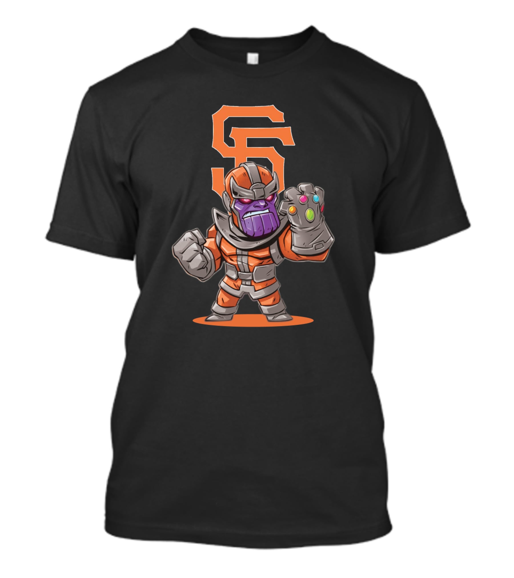 Thanos San Francisco Giants Fans Cartoon Character With Infinity Gauntlet And Team T-Shirt