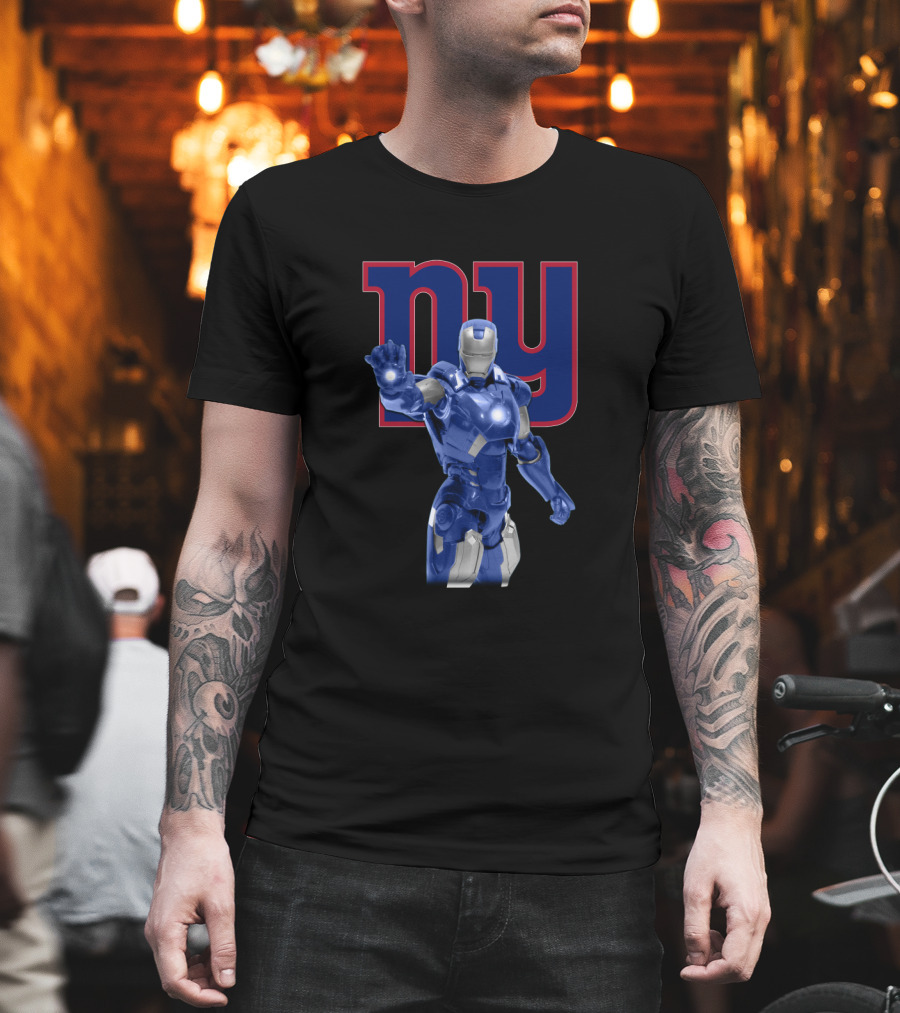 Iron Man And New York Giants Fan Favorite Power Duo T-Shirt