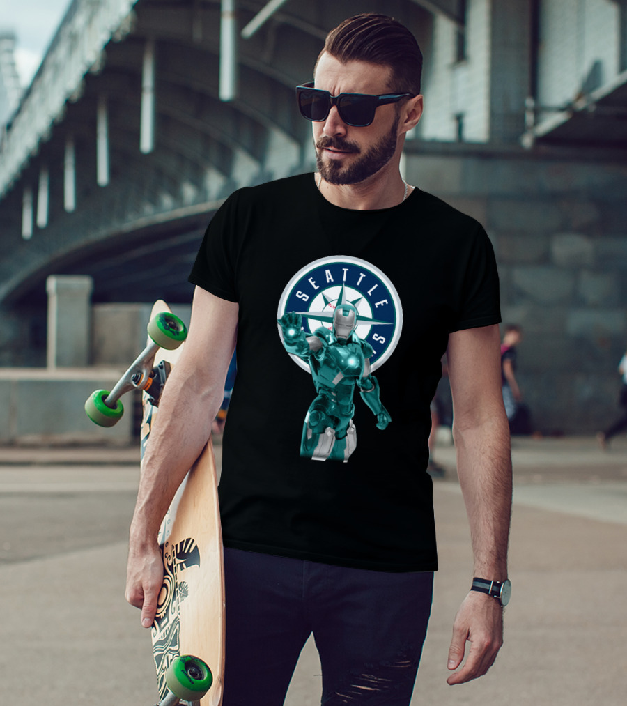 Seattle Mariners Iron Man Crossover T-Shirt