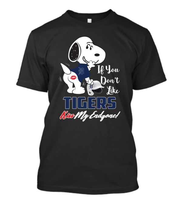 Snoopy If You Don't Like Detroit Tigers Kiss My Endzone T-Shirt