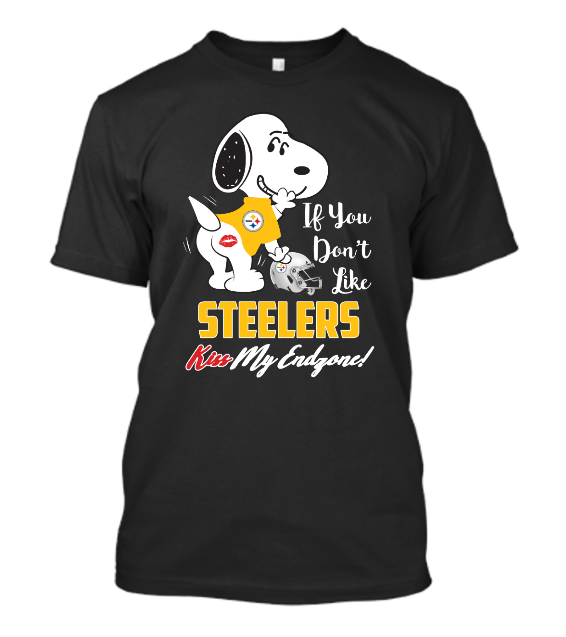 Snoopy If You Don't Like Steelers Kiss My Endzone T-Shirt