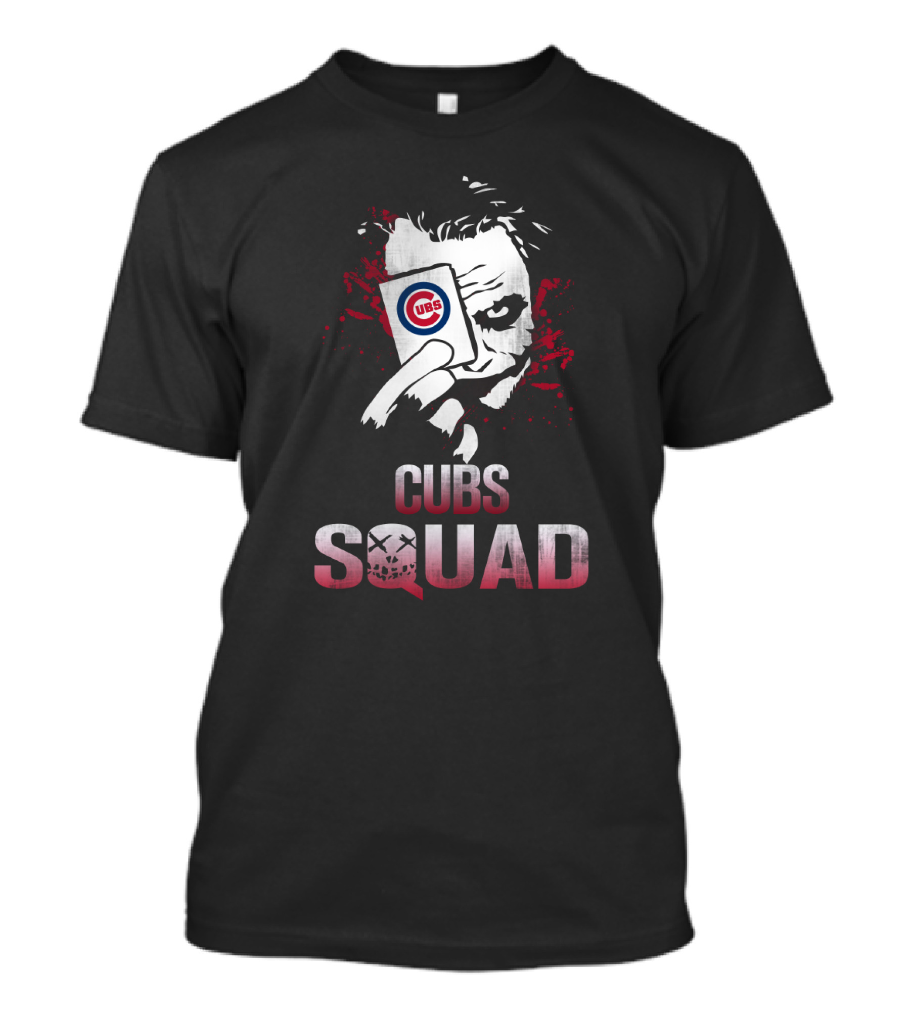 Cubs Squad Joker Chicago Cubs Fans Playing Card Image T-Shirt