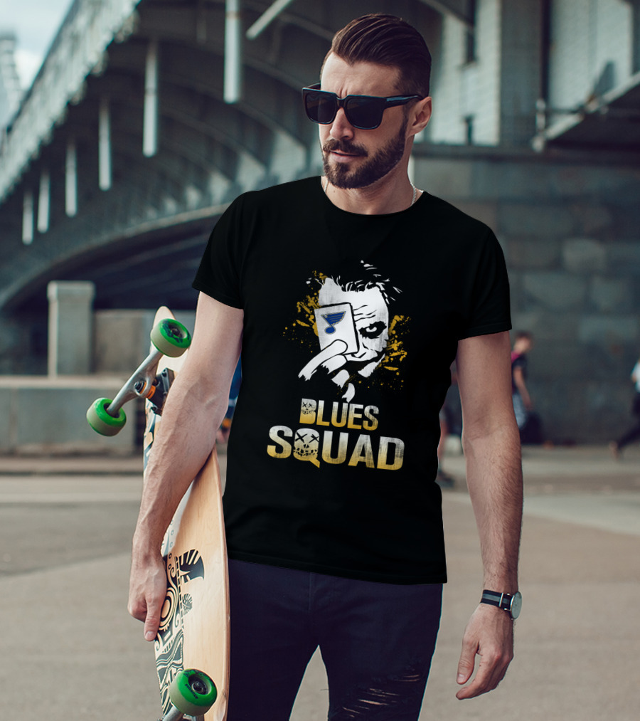 Blues Squad Joker Holding St. Louis Blues Card T-Shirt