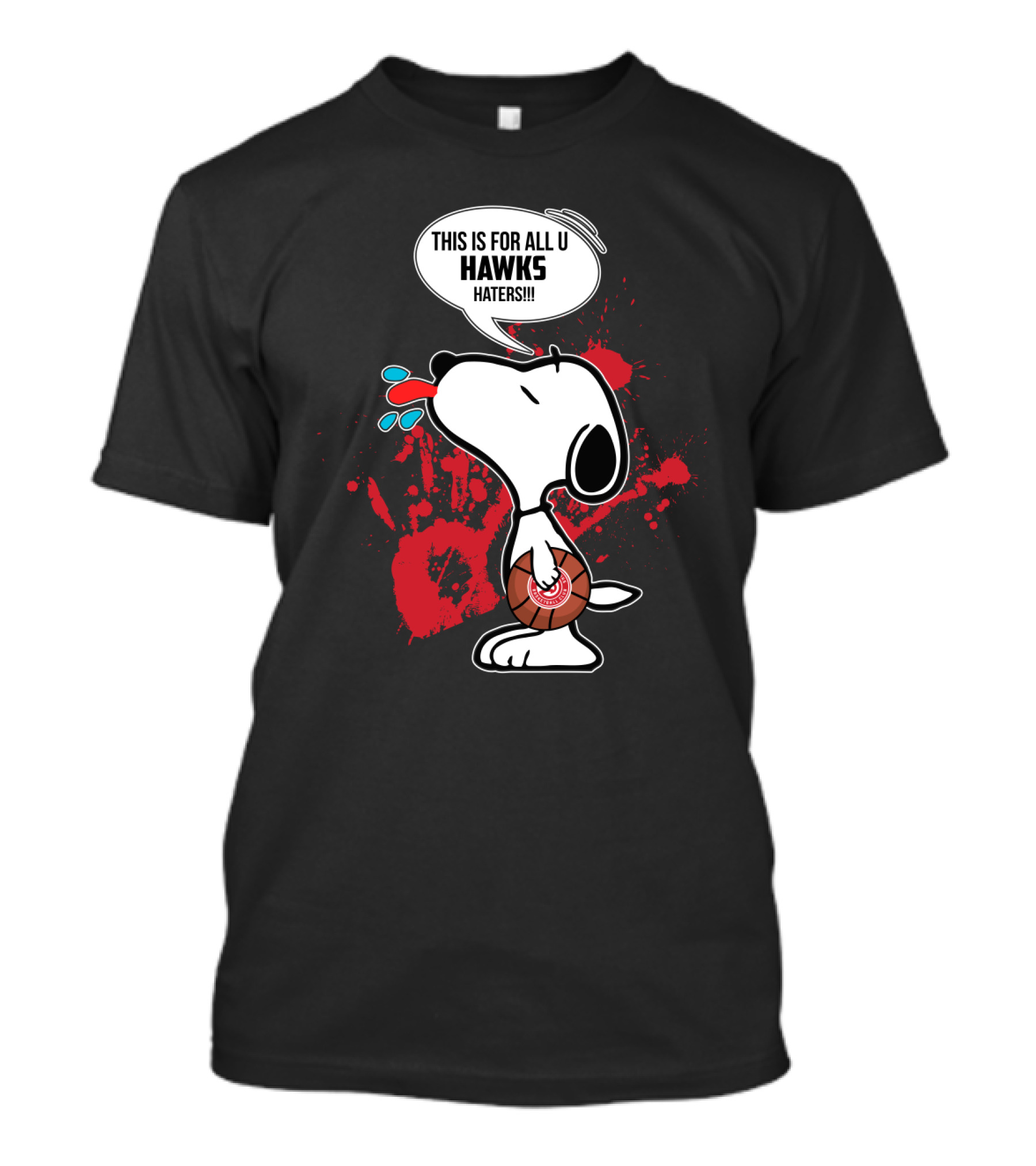 Snoopy Basketball Atlanta Hawks Haters Statement T-Shirt