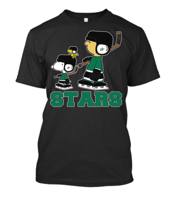 Snoopy Woodstock Dallas Stars Hockey Fans T-Shirt