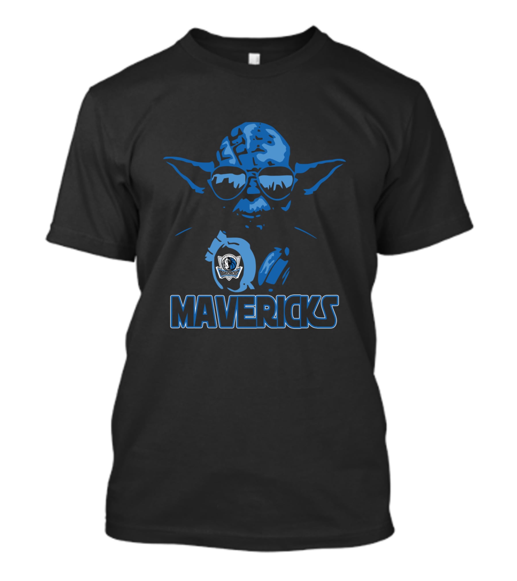 Yoda Dallas Mavericks Fans Star Wars Hybrid Maverick Style T-Shirt