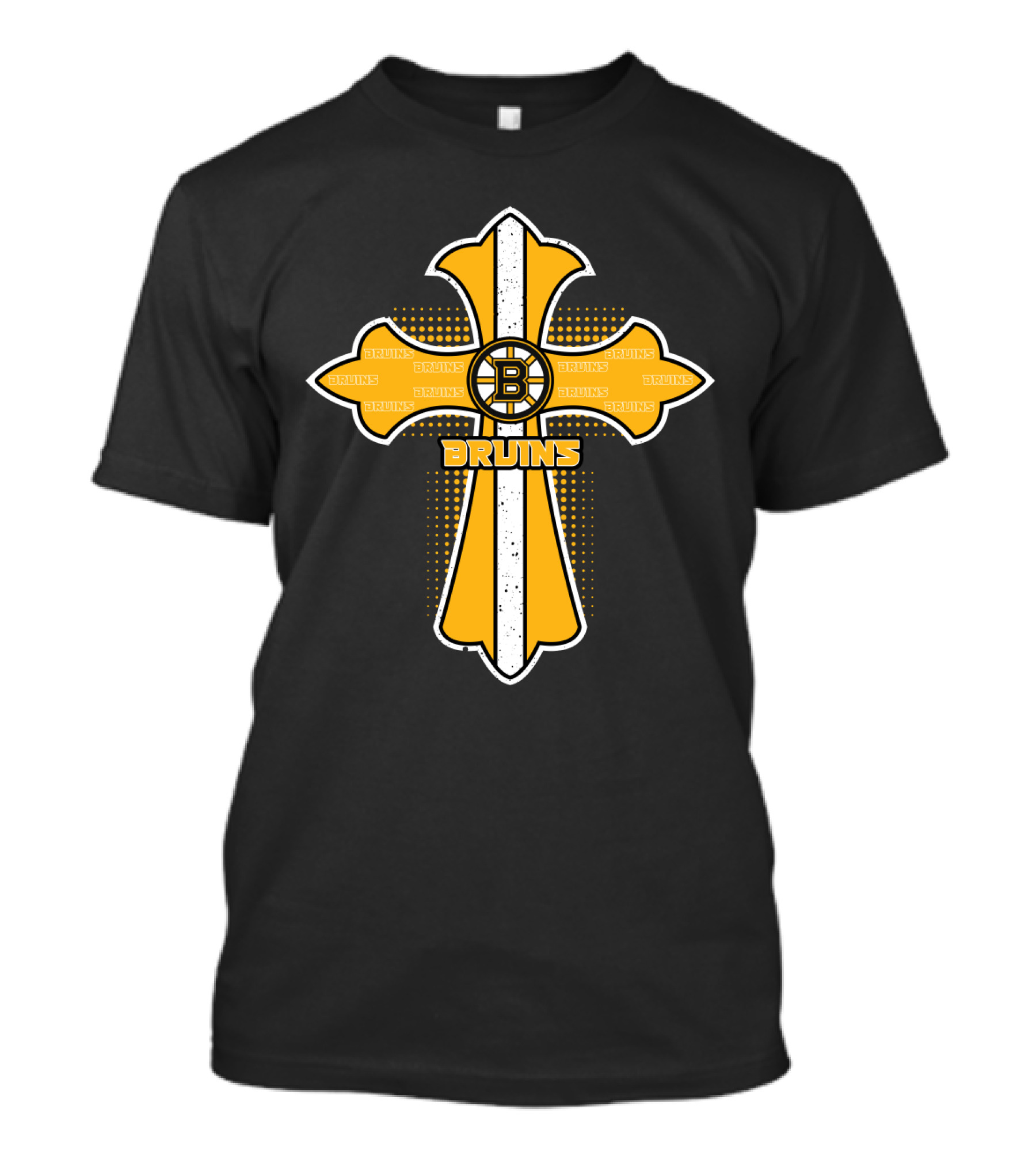 Cross Bruins Boston Fans Jesus T-Shirt