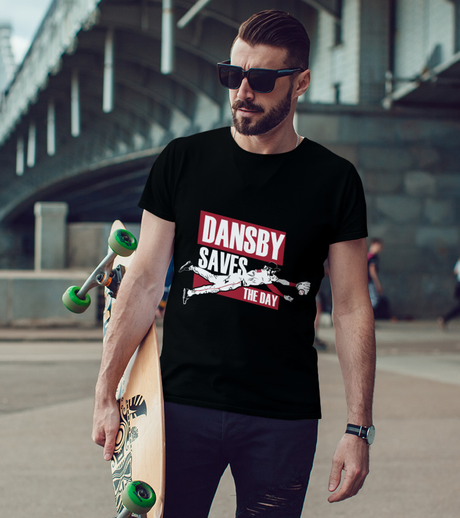 Dansby Saves The Day Baseball Dive Action T-Shirt