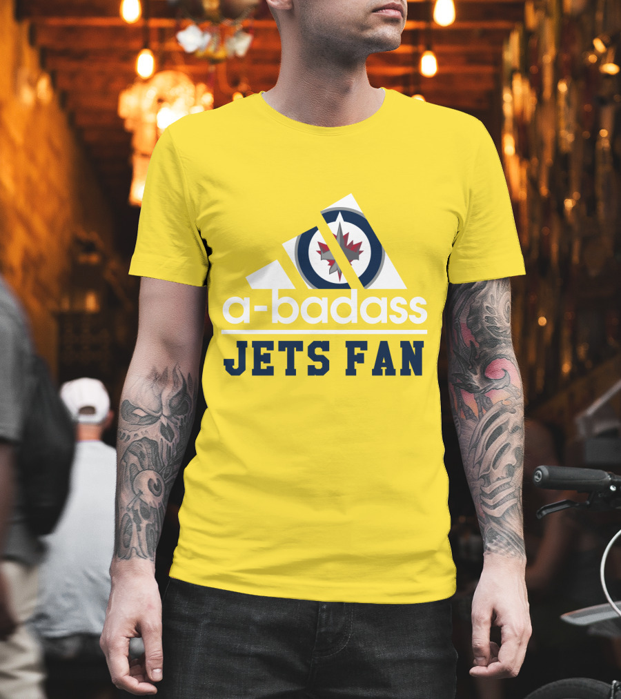 Jets Fan A-Badass Winnipeg Logo Cool T-Shirt