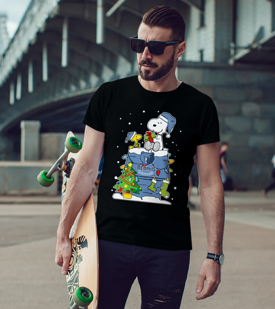 Memphis Grizzlies Snoopy Christmas Cheer T-Shirt