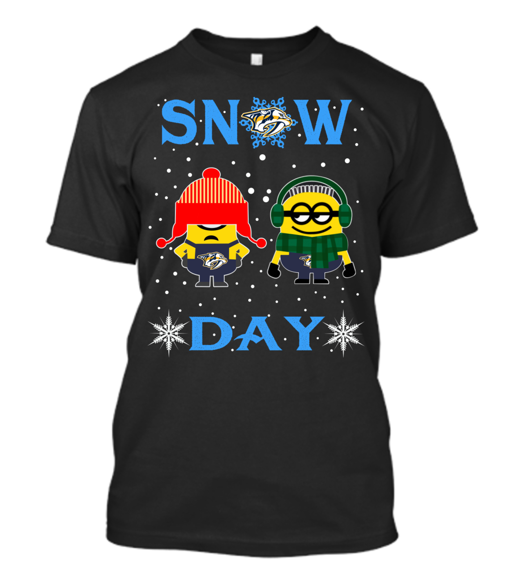 Snow Day Nashville Predators Minions Winter Fun T-Shirt