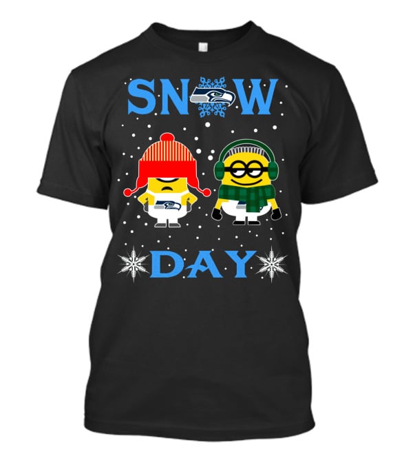 Snow Day Seattle Seahawks Minion Fans T-Shirt