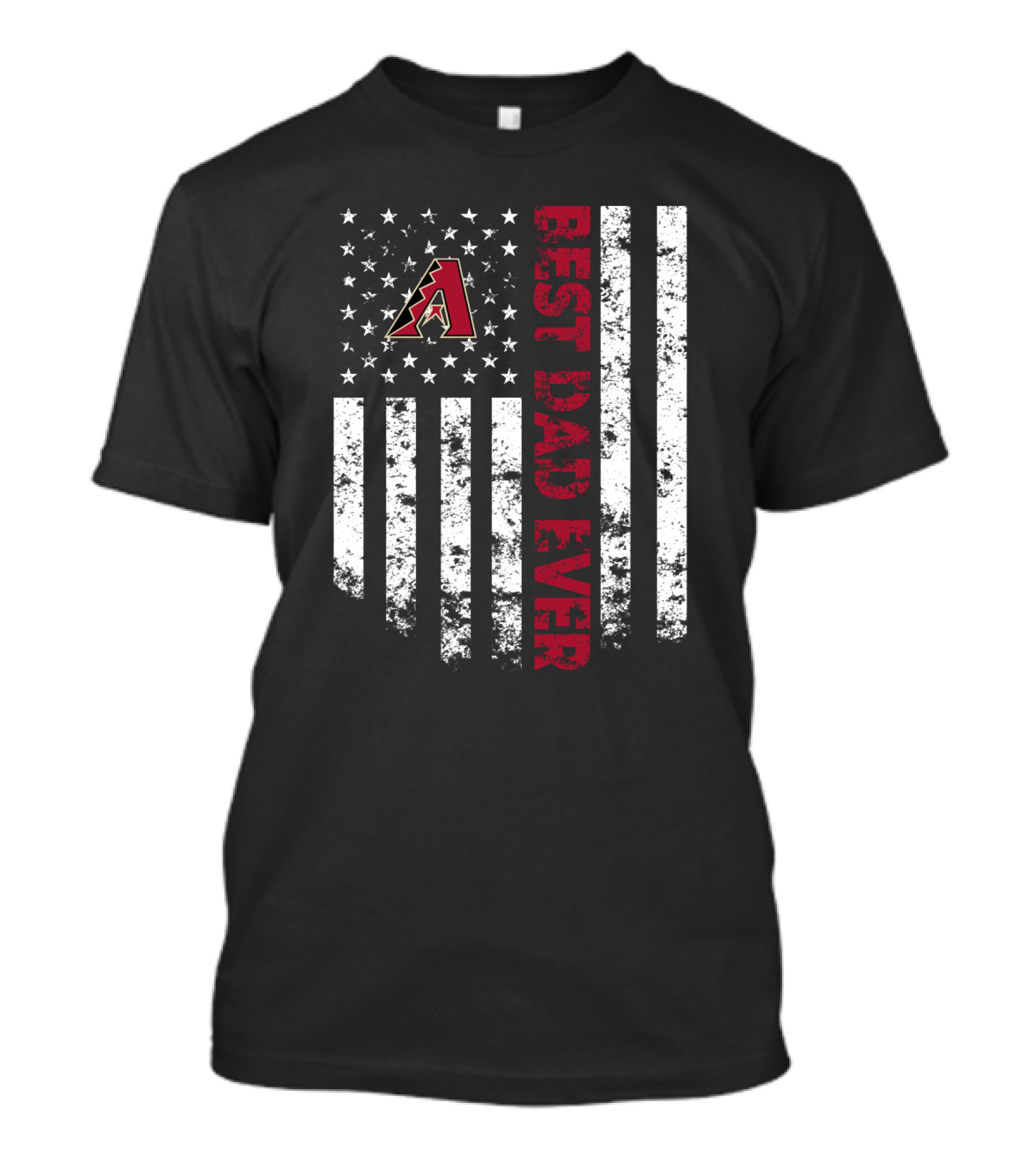 Arizona Diamondbacks Best Dad Ever American Flag Style T-Shirt
