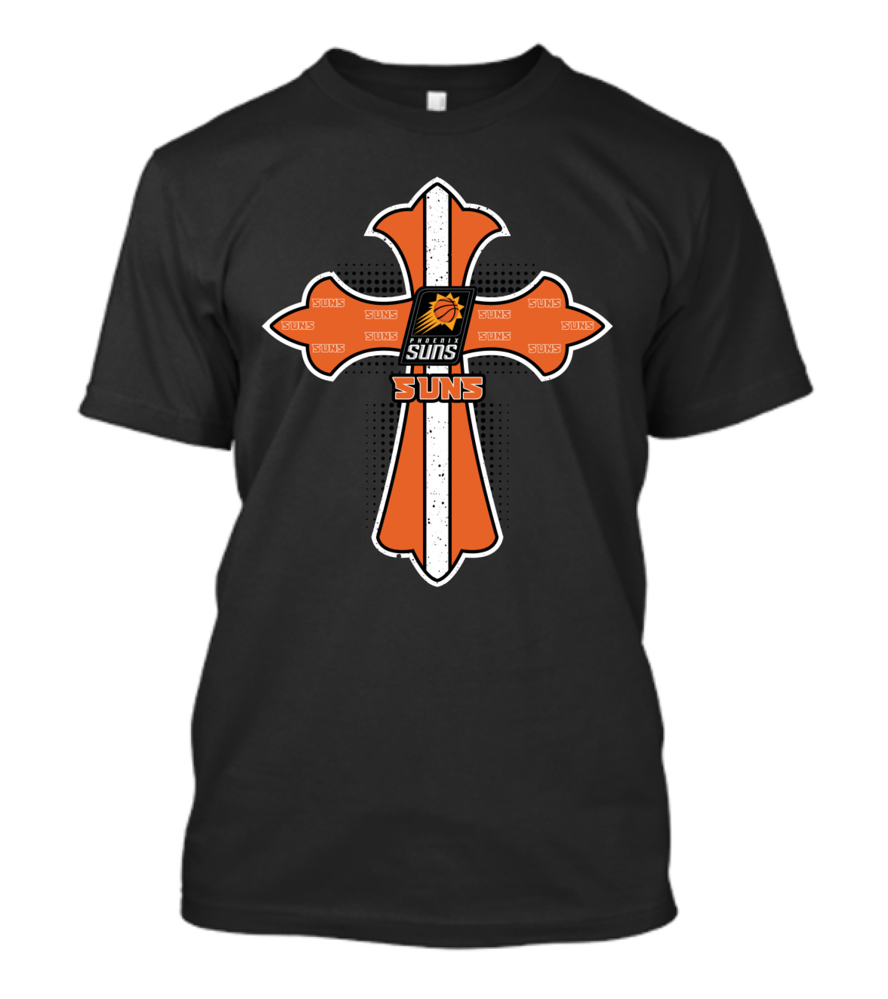 Cross Featuring Phoenix Suns Logo And Text For Jesus And Fans T-Shirt