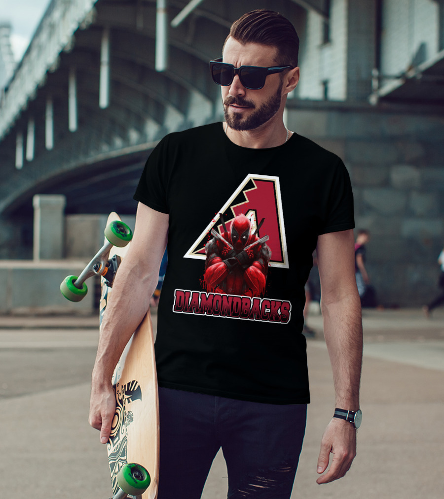 Arizona Diamondbacks Marvel Crossover With Deadpool T-Shirt