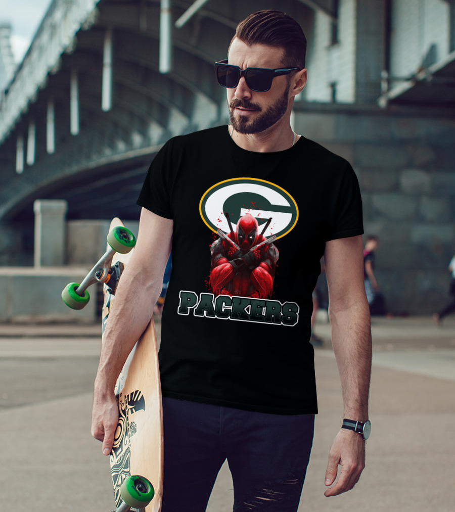 Green Bay Packers Deadpool Crossover Fan Merchandise T-Shirt