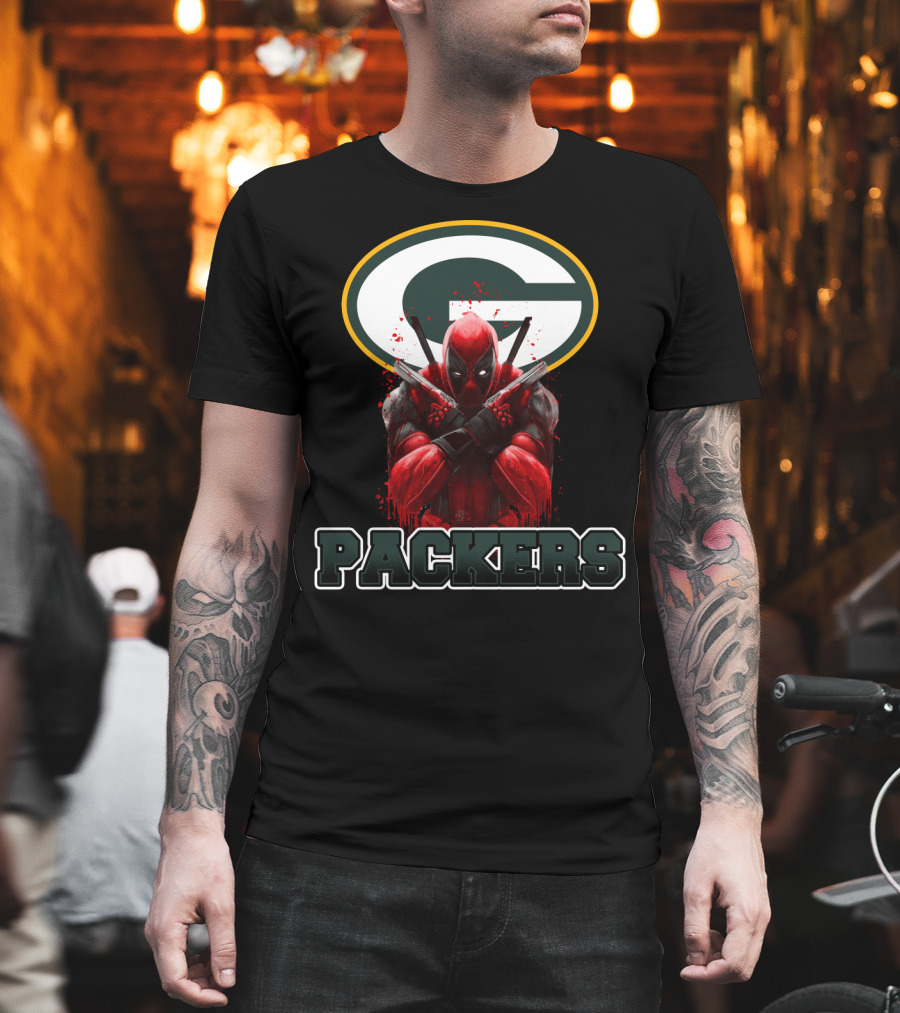 Green Bay Packers Deadpool Crossover Fan Merchandise T-Shirt