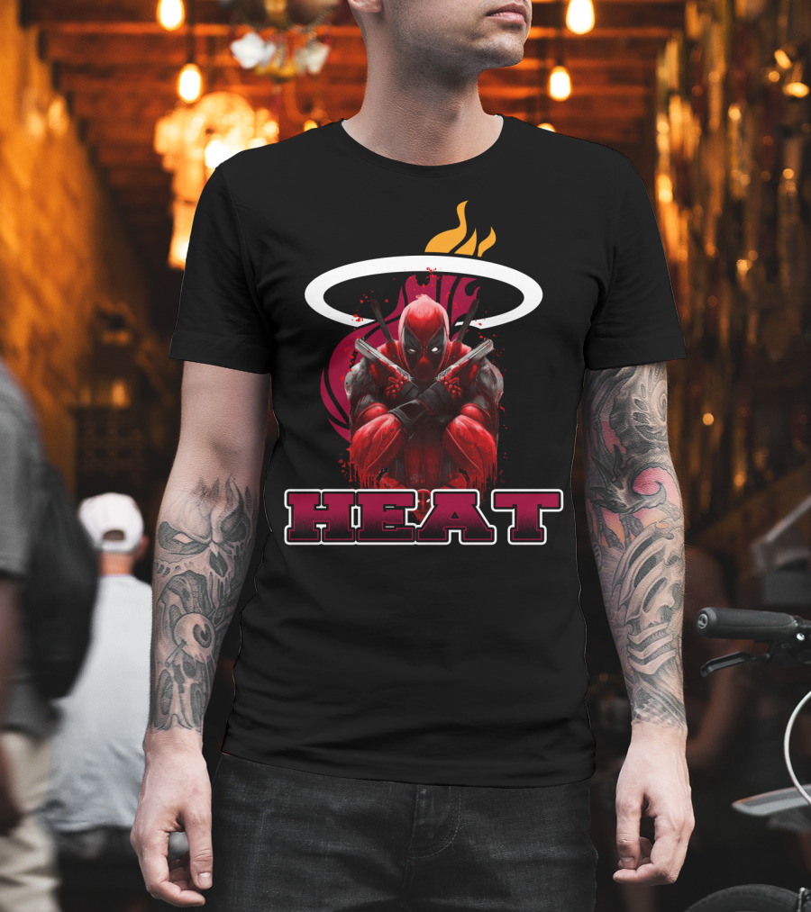 Miami Heat Deadpool Crossover Fans T-Shirt