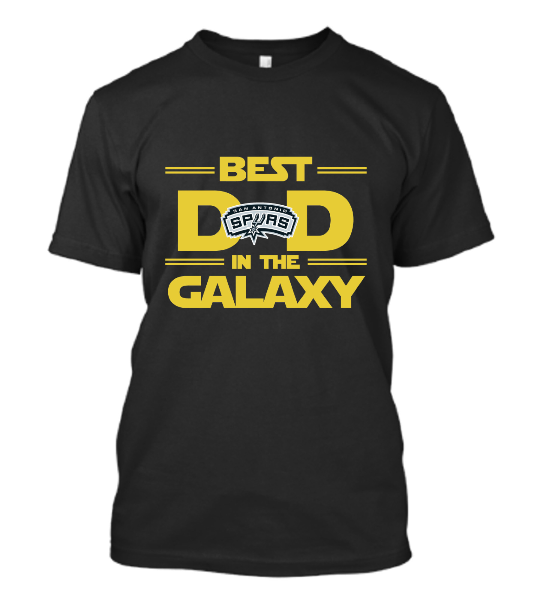 Best Dad In The Galaxy San Antonio Spurs Fan Text T-Shirt