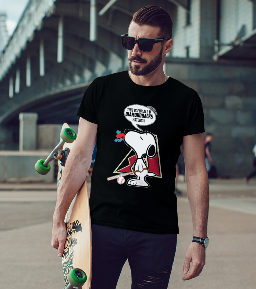 Snoopy Diamondbacks Fans Rallying Against Haters With Baseball Bat T-Shirt