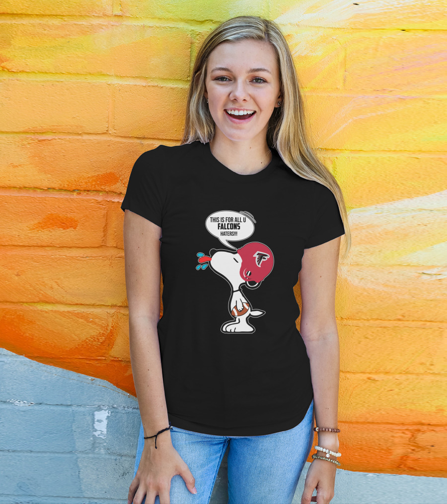 Snoopy Falcons Haters Football Helmet T-Shirt