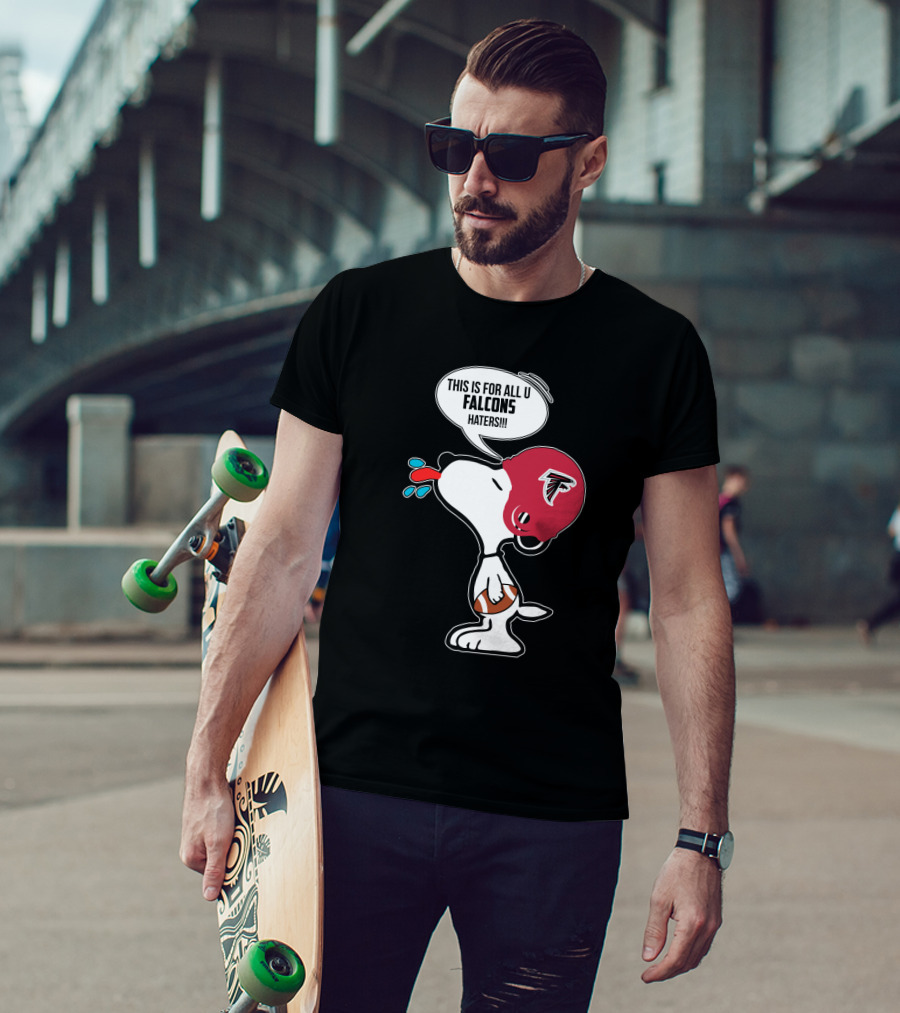 Snoopy Falcons Haters Football Helmet T-Shirt