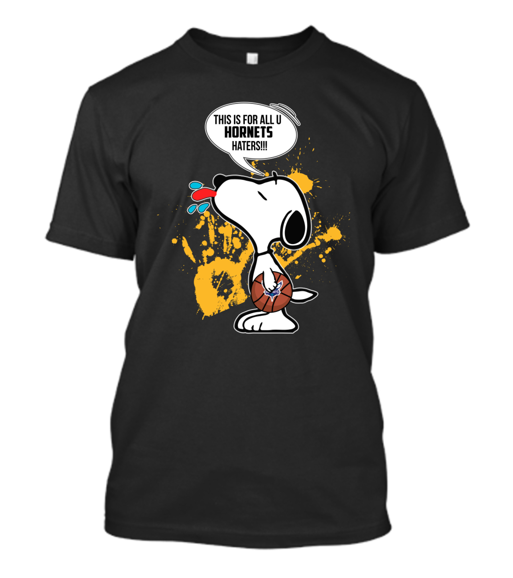 Snoopy This Is For All U Hornets Haters Charlotte Fans Basketball T-Shirt