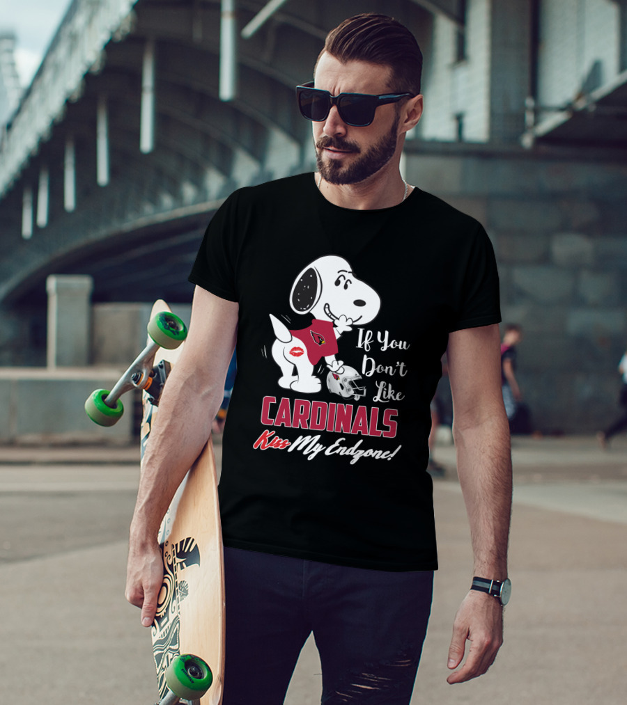 Snoopy If You Don't Like Cardinals Kiss My Endzone T-Shirt
