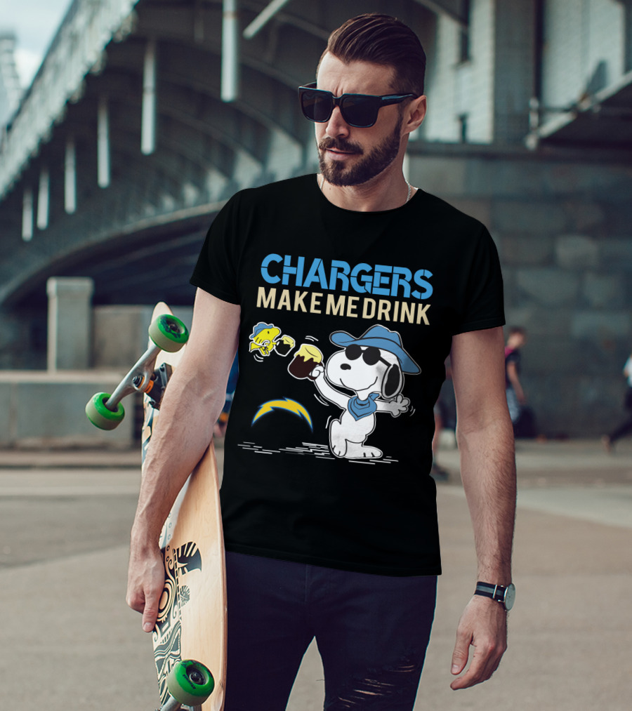 Chargers Make Me Drink Snoopy Los Angeles Fans T-Shirt