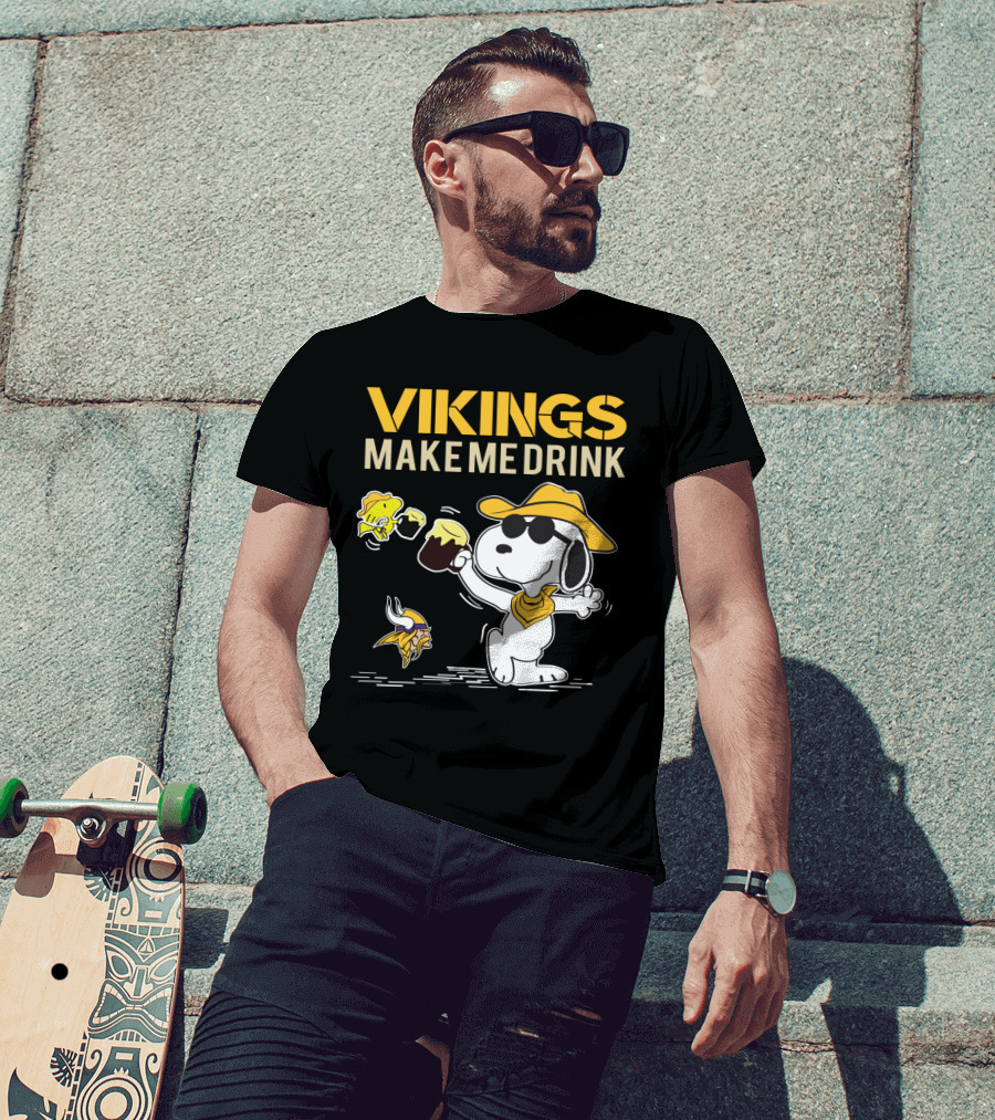 Vikings Make Me Drink Snoopy Minnesota Fans T-Shirt