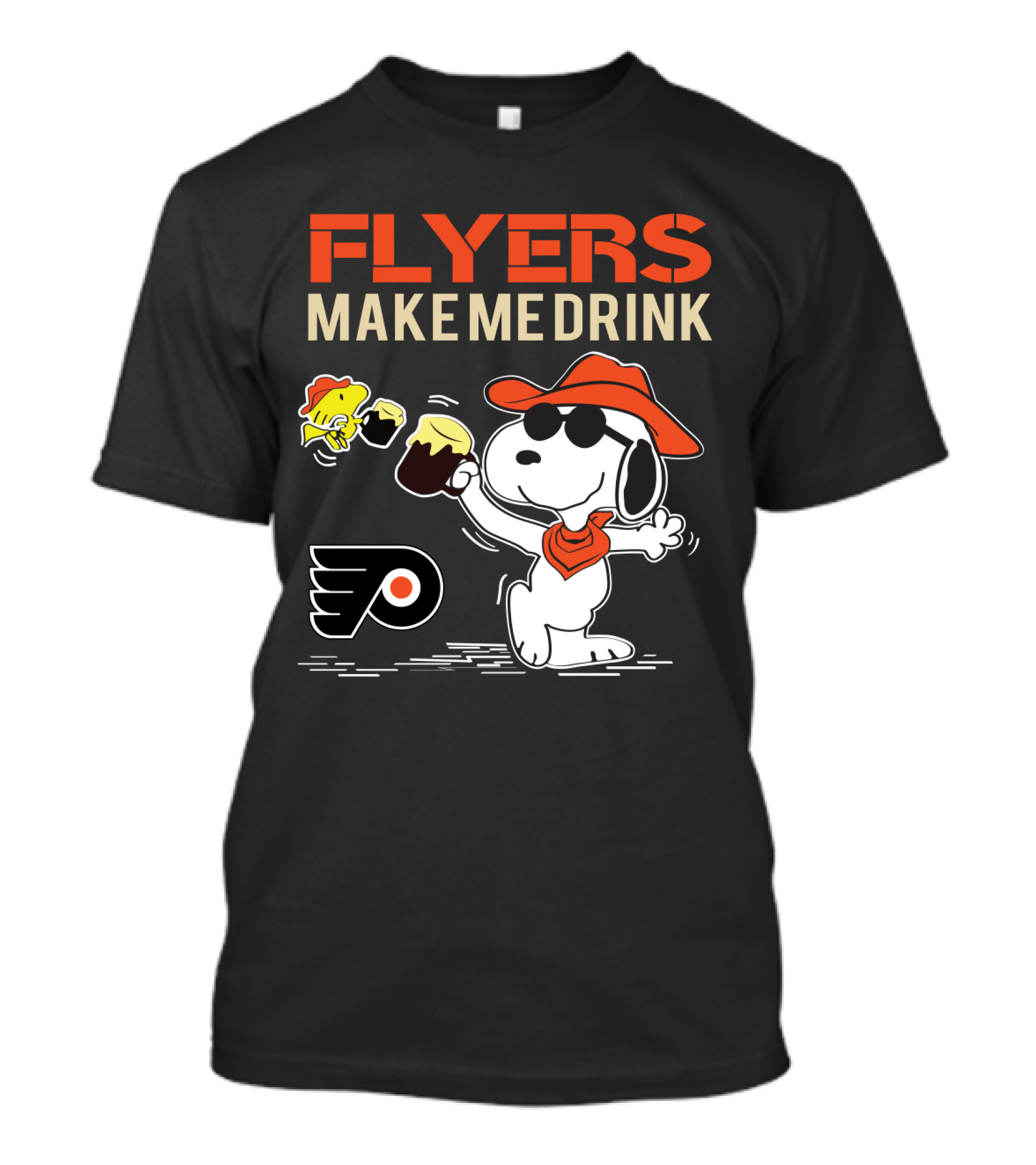 Flyers Make Me Drink Snoopy Philadelphia Flyers Fan T-Shirt