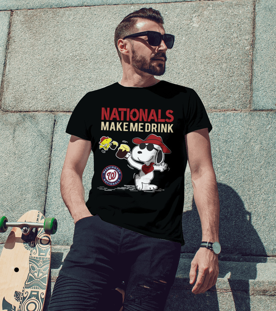 Nationals Make Me Drink Snoopy Washington Nationals T-Shirt