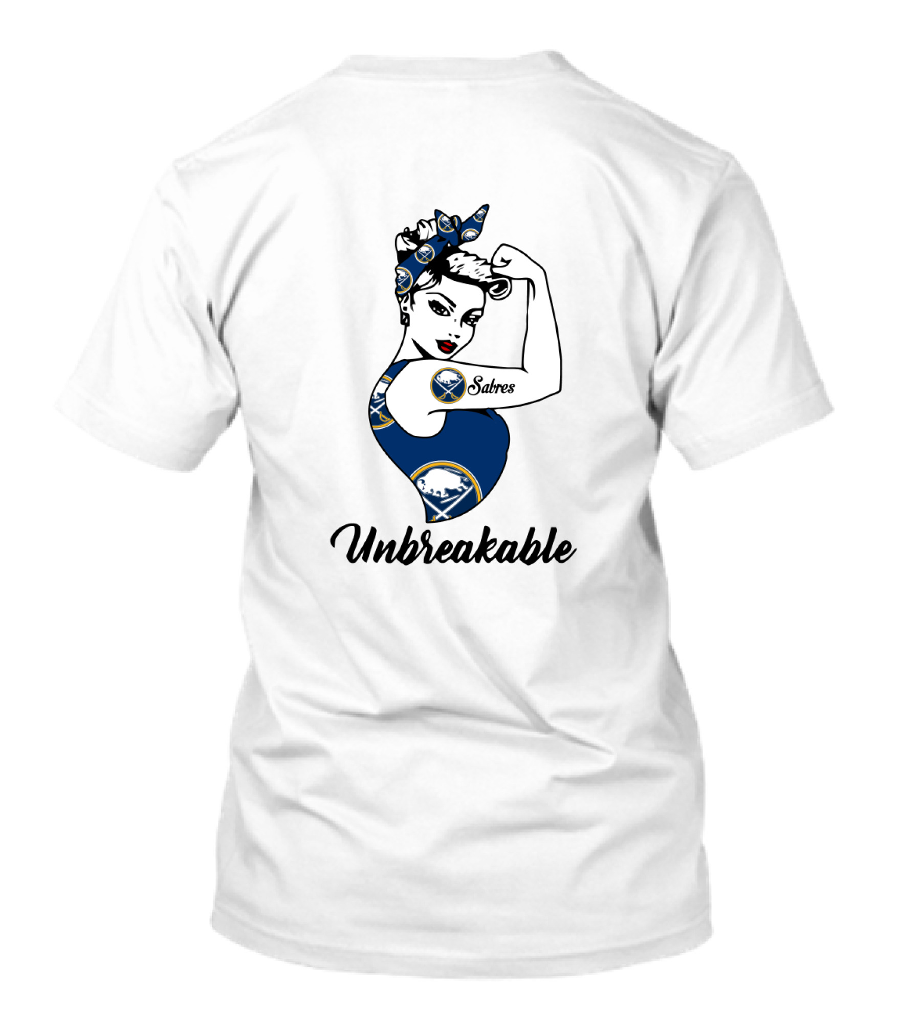 Unbreakable Buffalo Sabres Strong Girl With Iconic T-Shirt