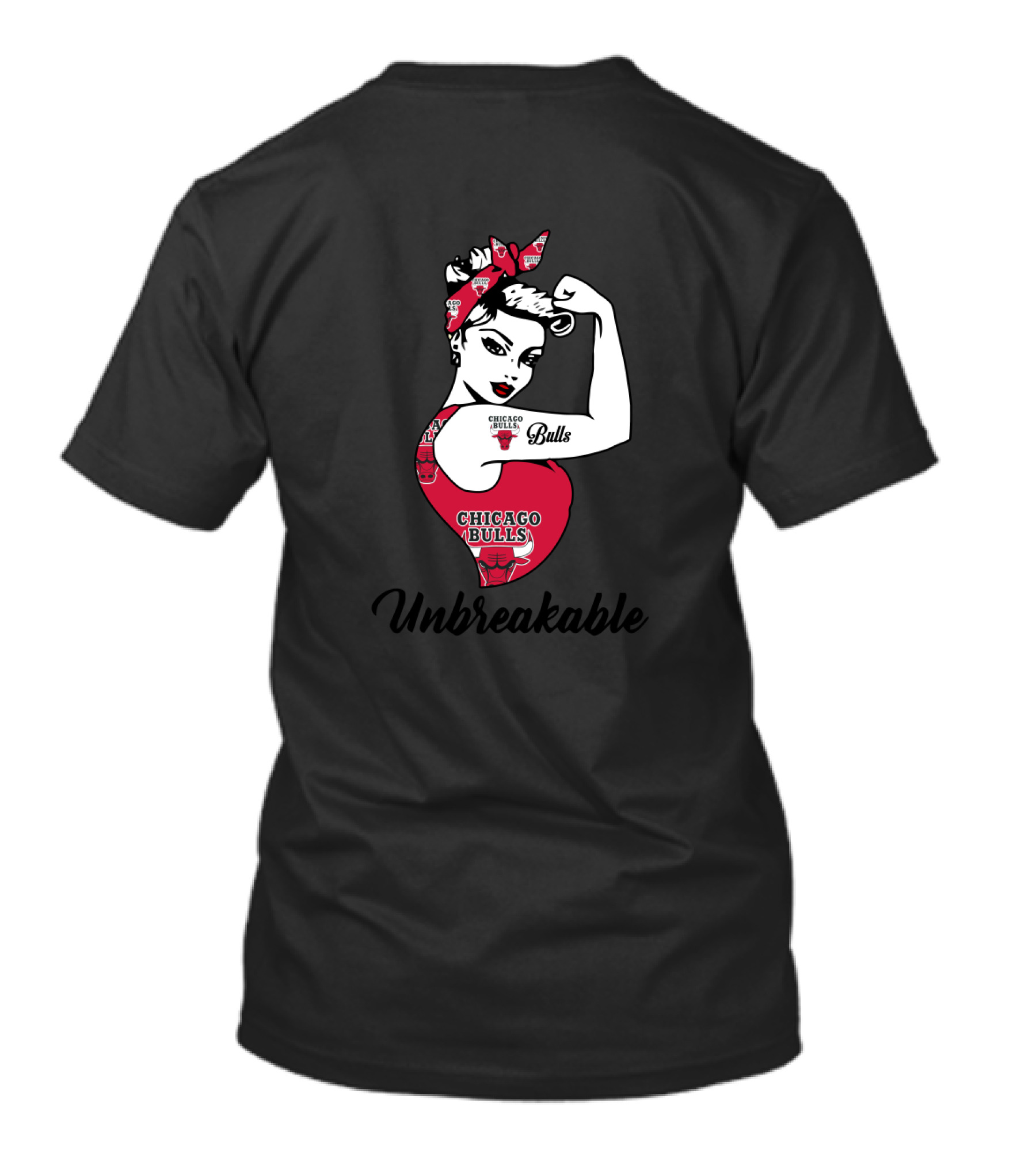 Unbreakable Chicago Bulls Strong Girl Retro Style T-Shirt
