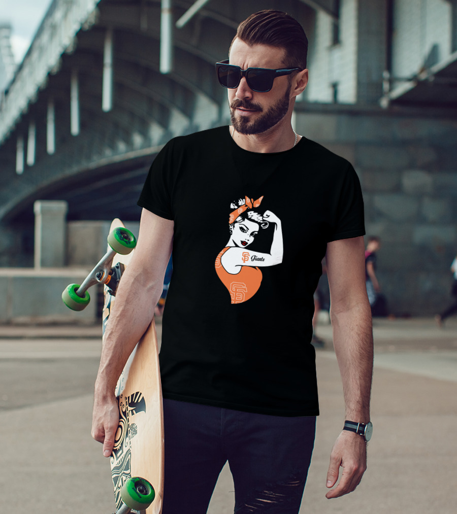 San Francisco Giants Unbreakable Strong Girl Tattoo T-Shirt
