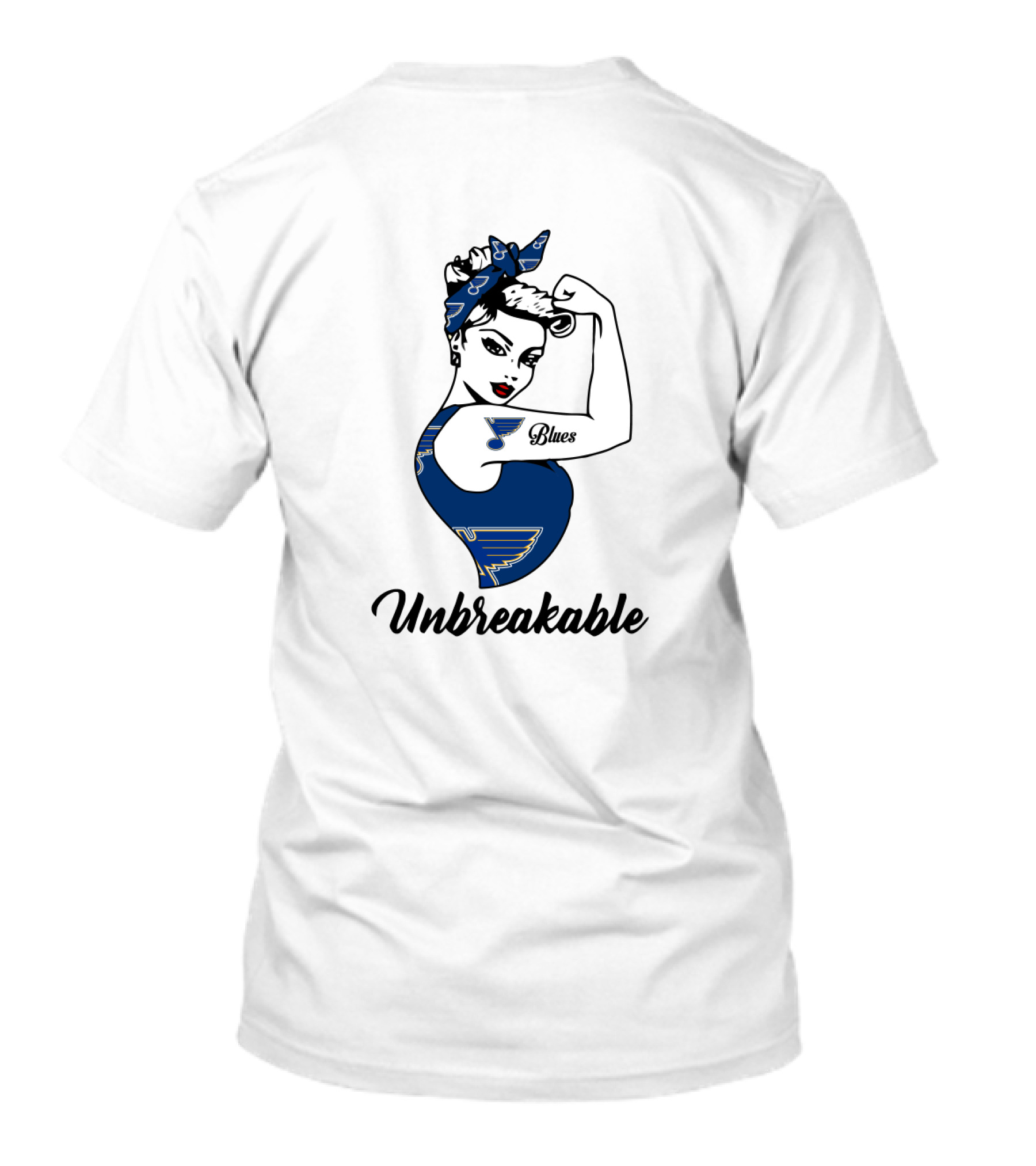 Unbreakable St. Louis Blues Strong Girl With Blues T-Shirt