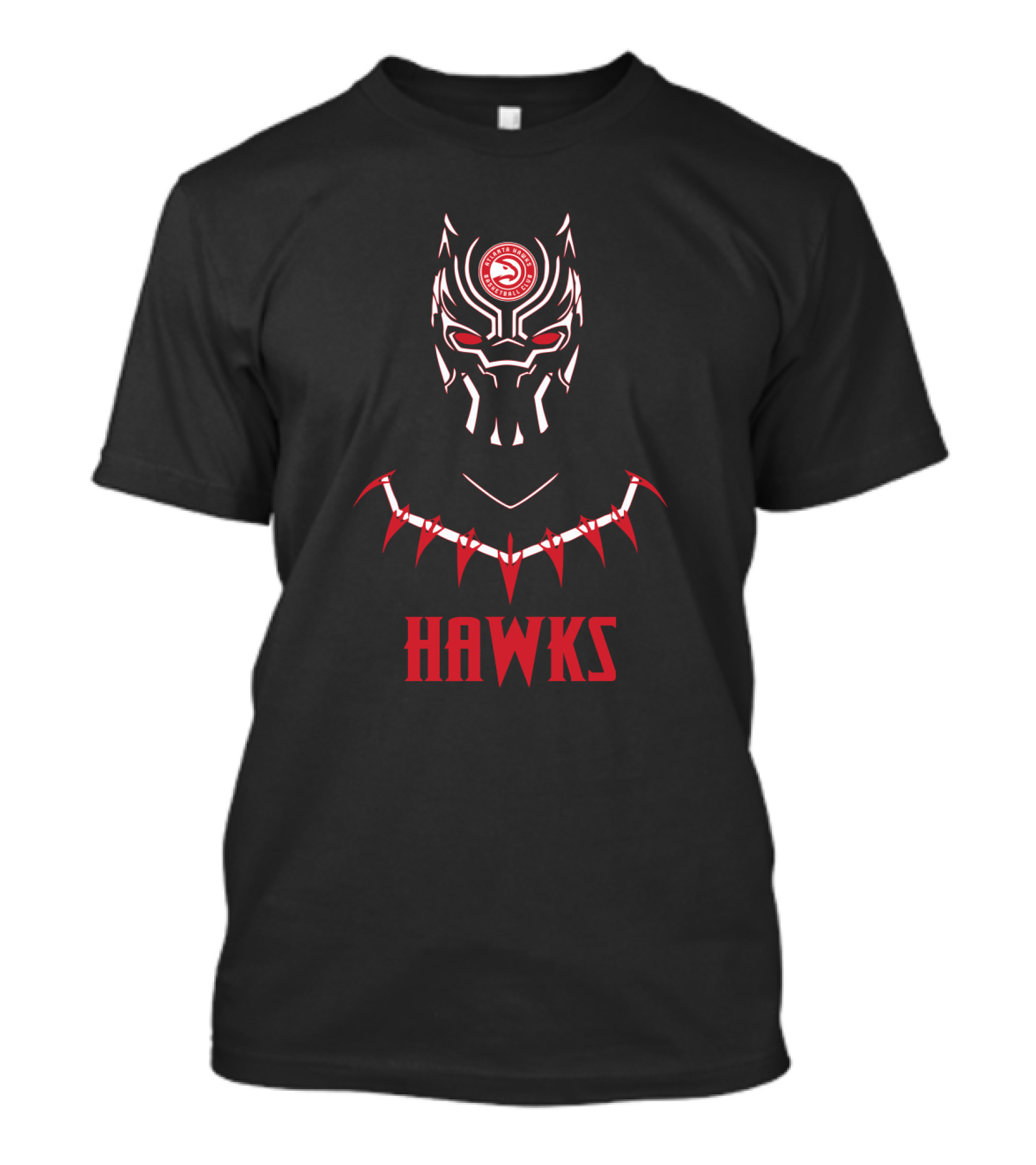 Black Panther Atlanta Hawks Fandom Mask T-Shirt