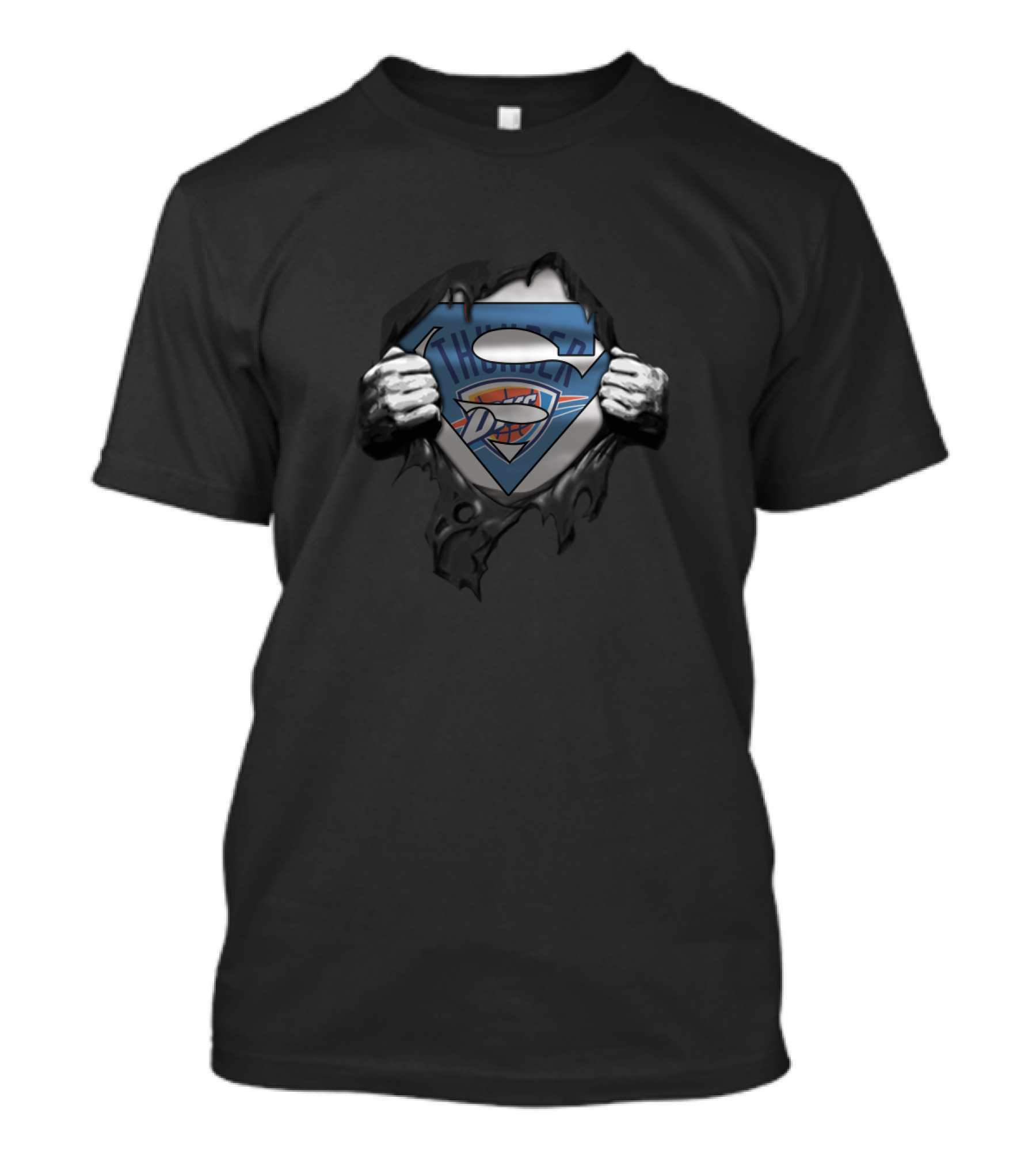 Superman Logo Oklahoma City Thunder Fans Combination T-Shirt