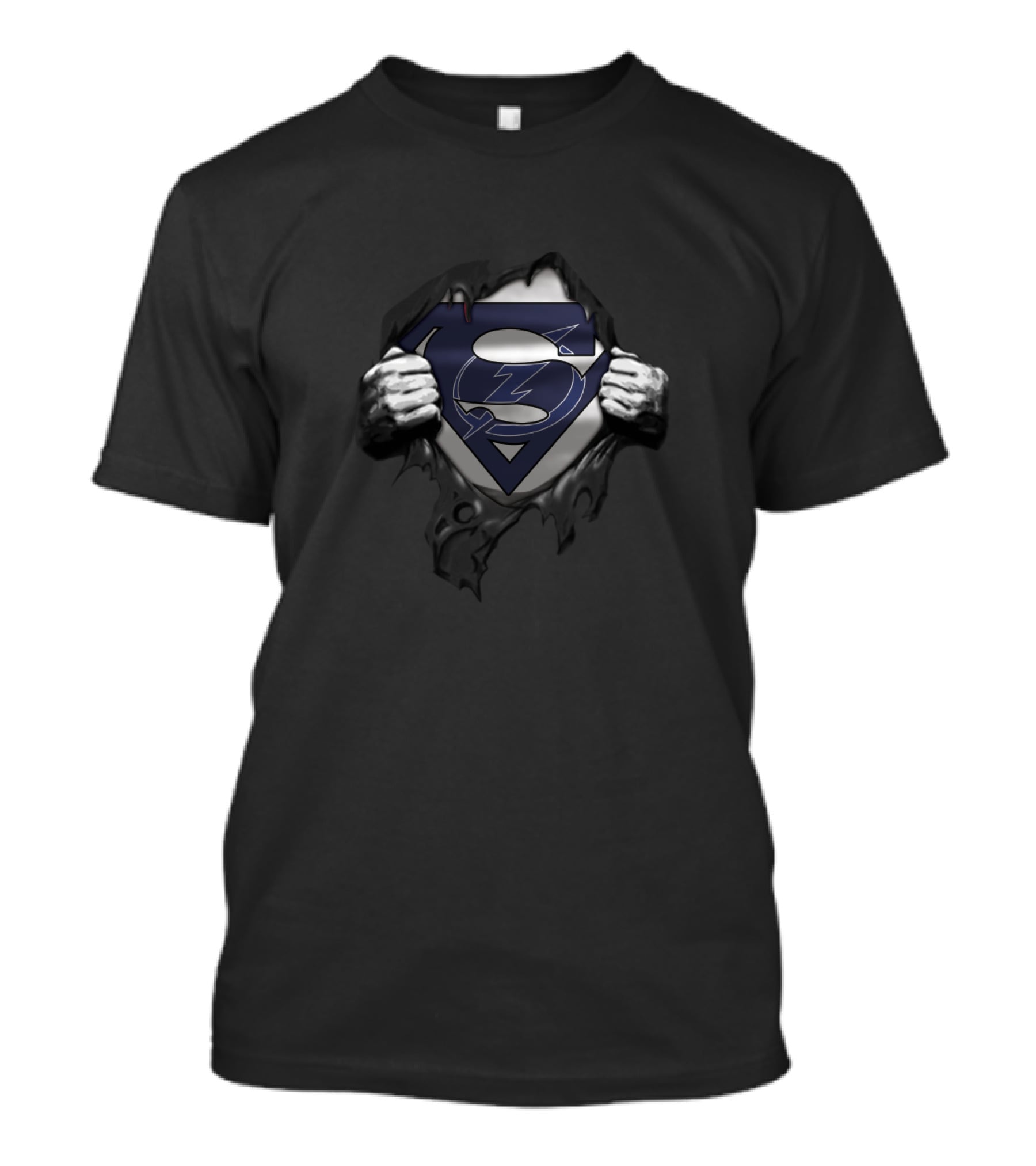 Tampa Bay Lightning Superman Emblem Fusion T-Shirt
