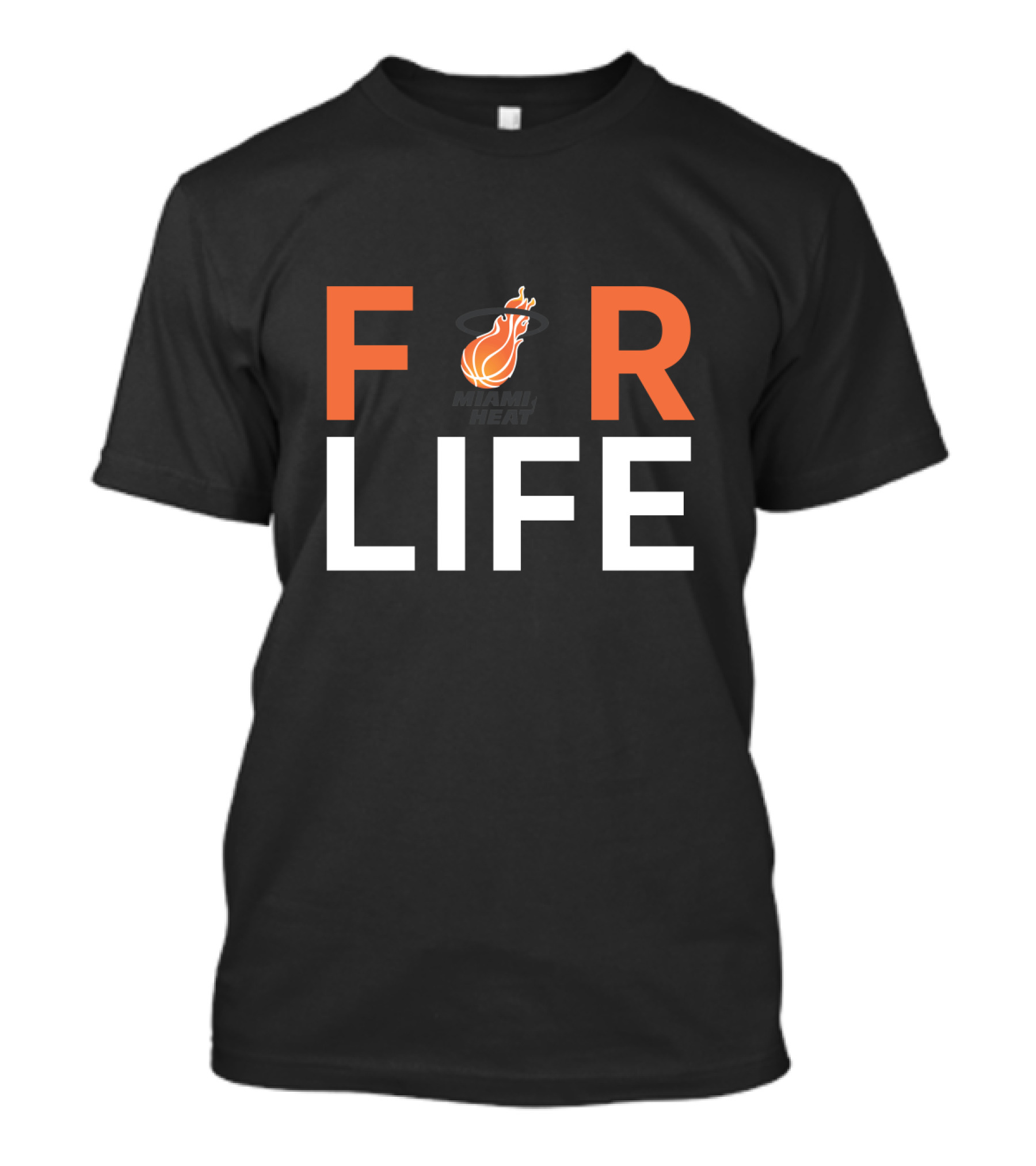 For Life Miami Heat Basketball Fans Flame T-Shirt