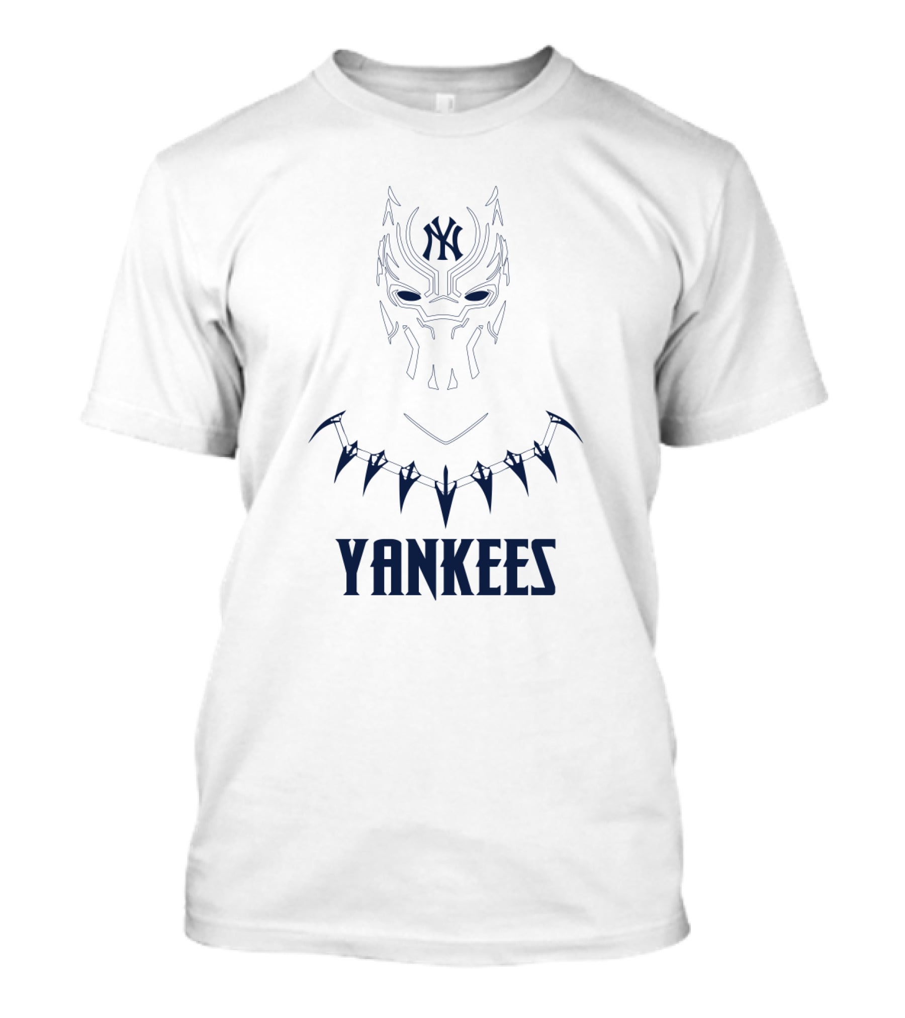 New York Yankees Black Panther Fan Logo Mashup T-Shirt