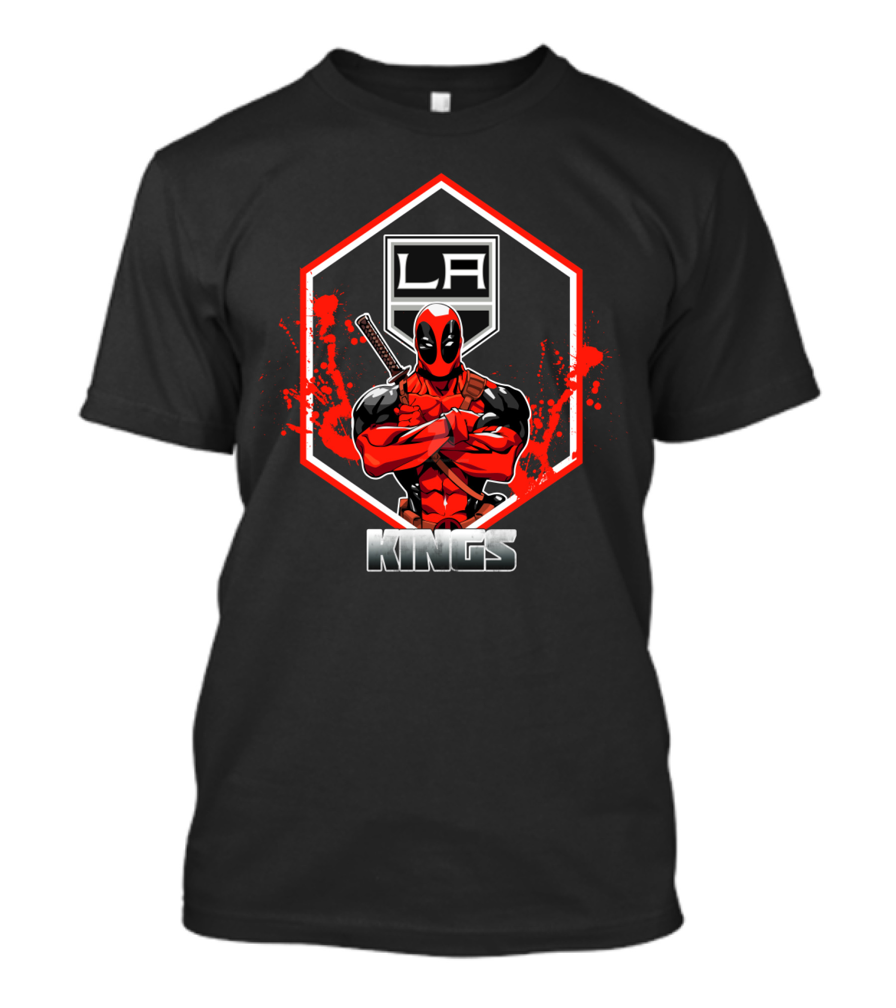 Deadpool LA Kings Fans United Graphic Hero T-Shirt