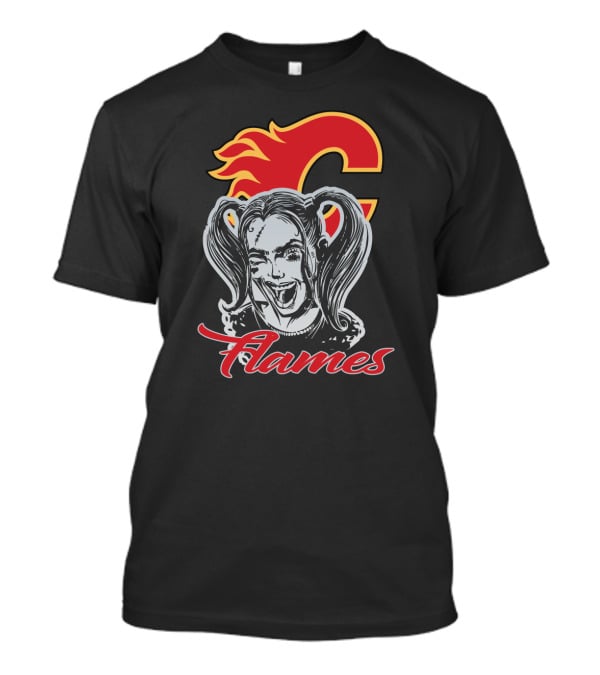 Harley Quinn Flames Calgary Fans T-Shirt