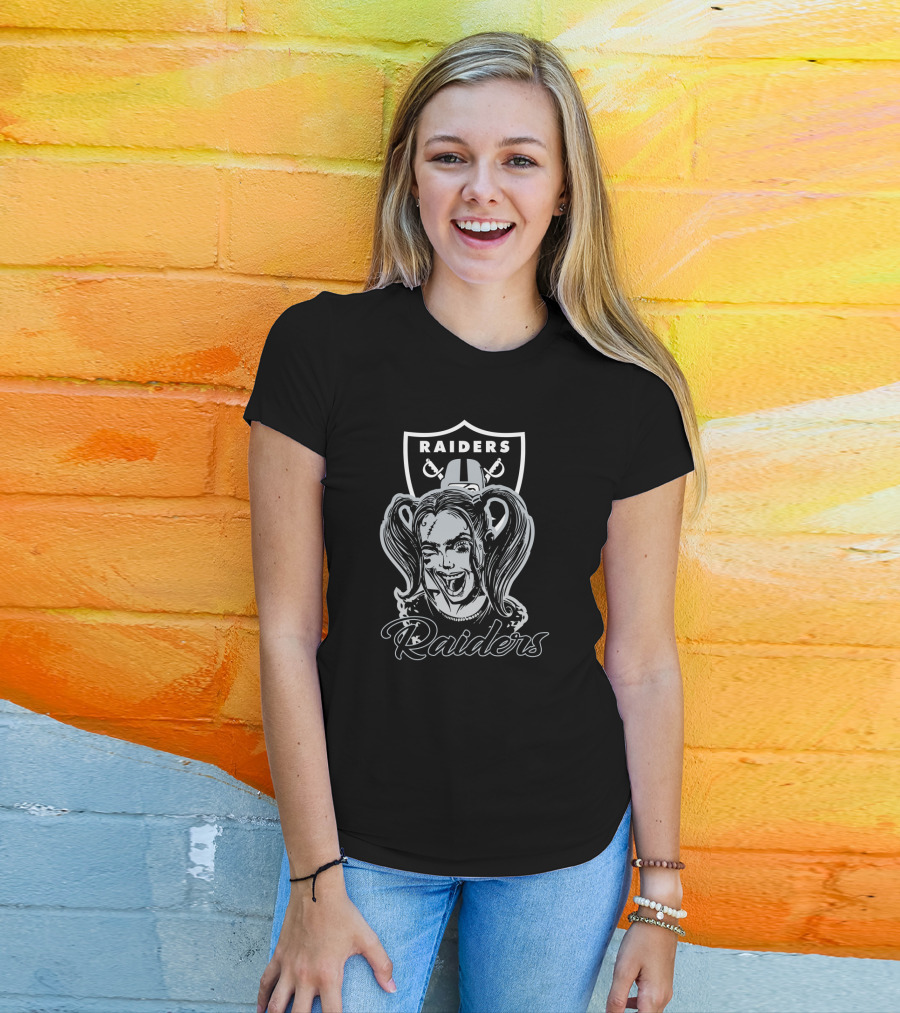 Harley Quinn Raiders Fan Shield Raiders T-Shirt